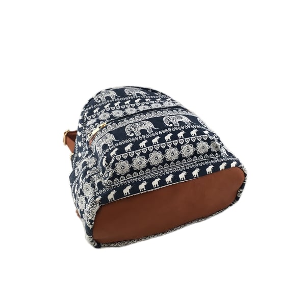 Ryggsäck, elefanter, khaki