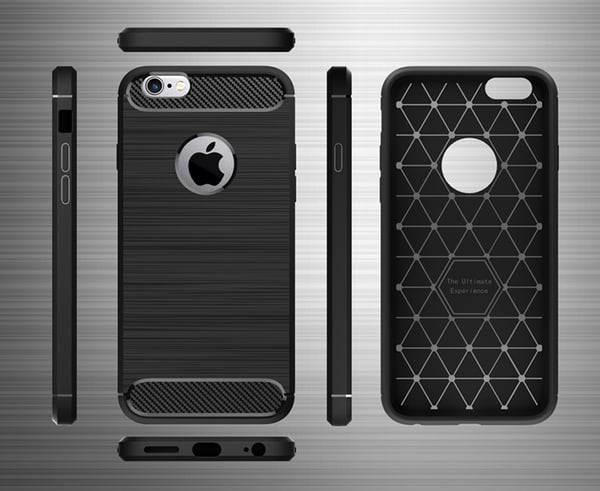 SKALO iPhone 6/6S Armor Carbon Stöttåligt TPU-skal