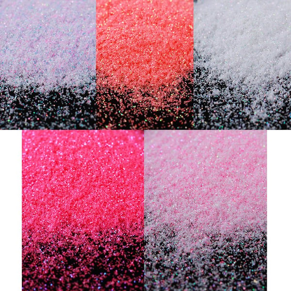 Nail glitter mix - Rosa, lilla, hvit
