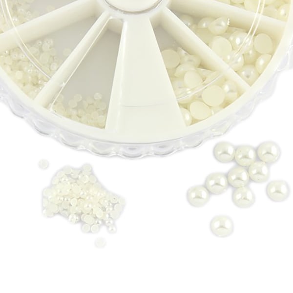 Rhinestone White 4 størrelser