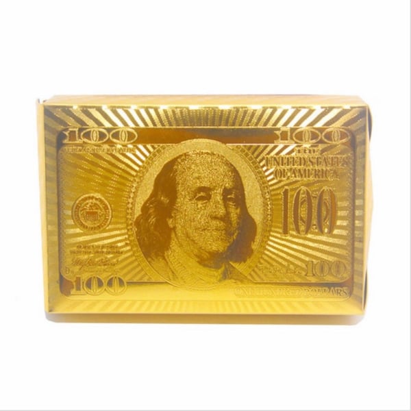 $100 gullplast PVC Poker vanntett spillkort kortstokk