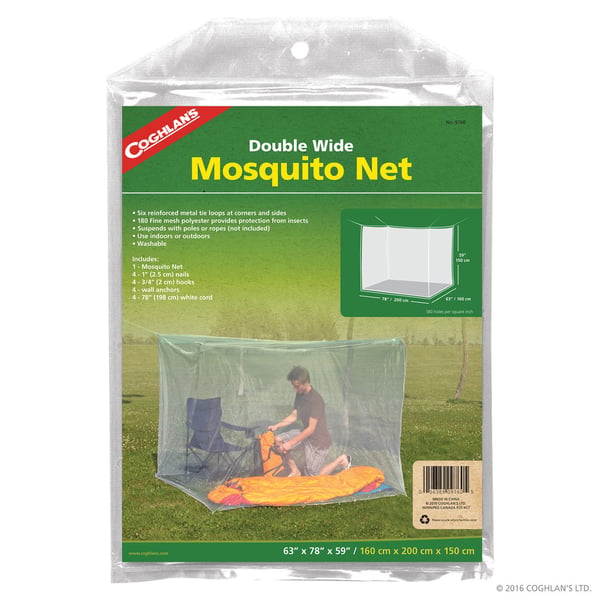 COGHLANS MOSQUITO NET DOUBLE CG9760, myggnät för säng rektangulärt dubbelt