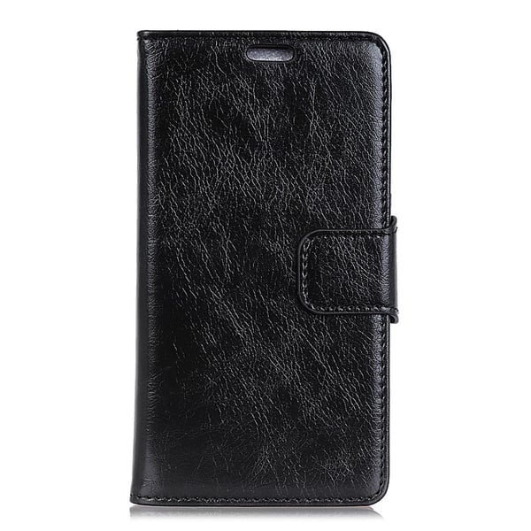 Tekstureret Splitlæder Mobiltelefoncover Nokia 5.1 Plus - Sort