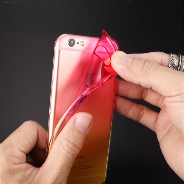 Gradient färgade Silikon TPU-Skal till iPhone 6/6S - Olika färger