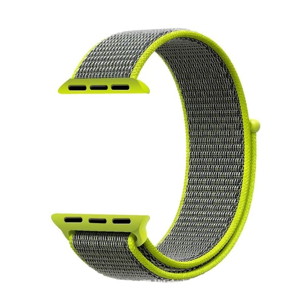 Til Apple Watch 42mm Nylon Loop med velcro lukning Neongrøn