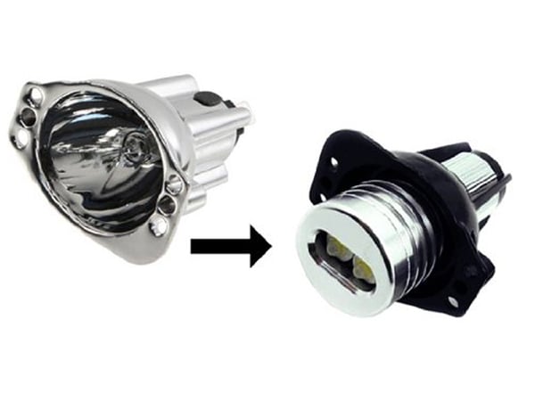 Angel Eyes LED-valot BMW E90 E91:lle alkuperäisellä Xenonilla