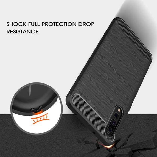 SKALO Huawei P20 Pro Armor Carbon Stødsikker TPU-cover