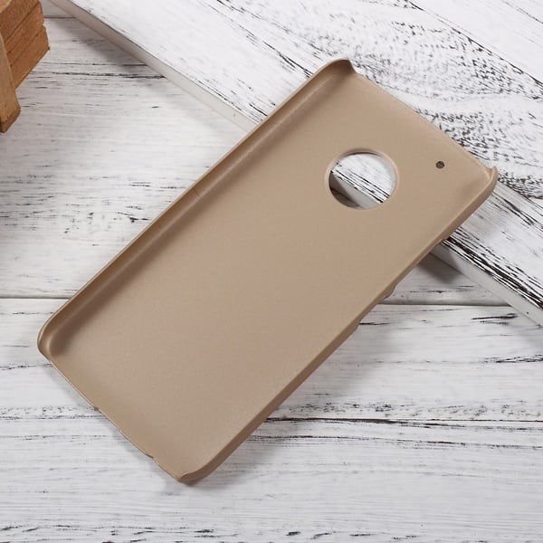 Lenovo Moto G5 Plus, Deksel Plastskall Gummiert - Gull