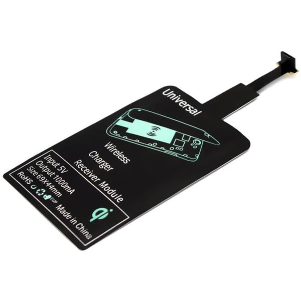 Qi-Sovitin - Langaton Laturin Vastaanotin Micro-USB - Musta