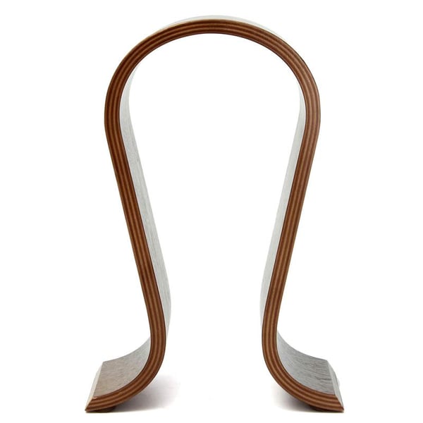 Universal headset rack lavet af ægte træ i flere lag