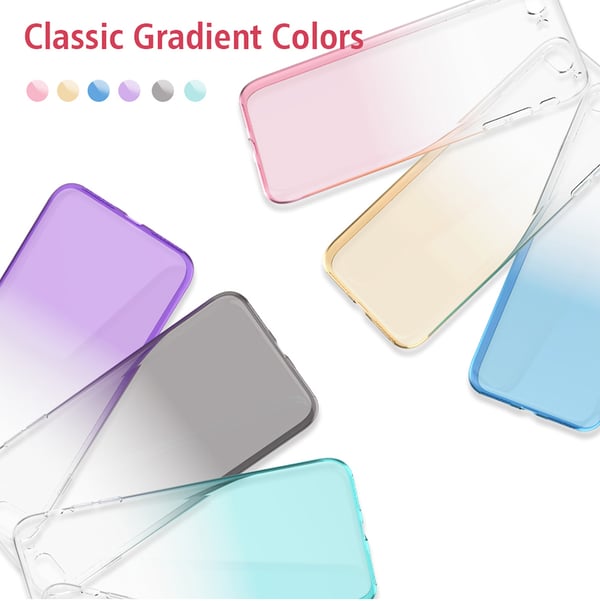 Gradient färgade Silikon TPU-Skal till iPhone 7/8