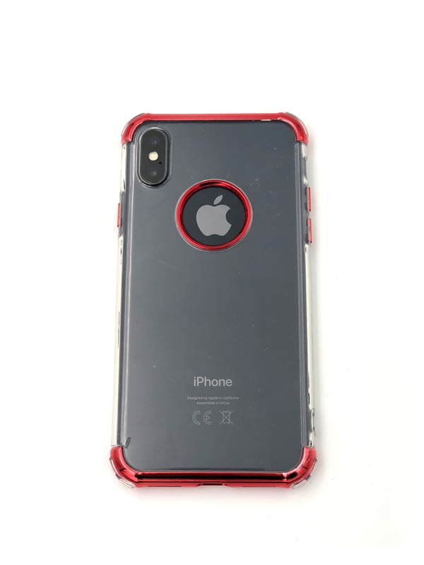 Extra tåligt design silikonskal | färgade kanter iPhone X/XS