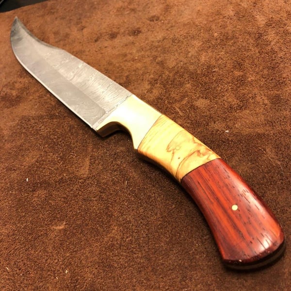 PreMax PX-33 käsintehty damaskiteräksinen chopper-veitsi – 352 kerrosta 15N20- ja 1095-terästä, 260 mm terä, 400 mm kokonaispituus
