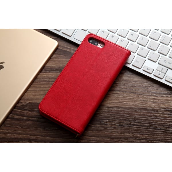 CMAI2 Litchi Lommebok - deksel til iPhone 7 Plus - Rød
