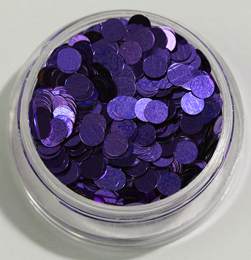 Nail Glitter - Runde/Prikker - Blå - 8ml - Glitter