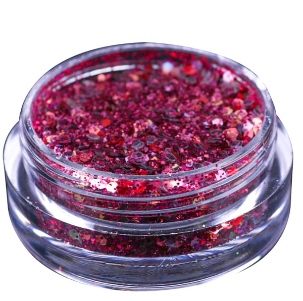 Negl glitter mix - Hvid, Pink, Lilla