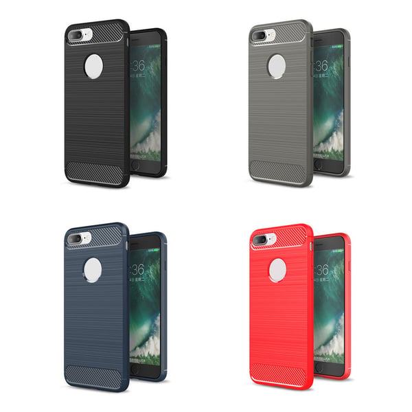 SKALO iPhone 7/8 Plus Armor Carbon Stöttåligt TPU-skal