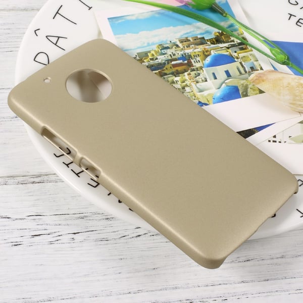 Lenovo Moto G5 Deksel Plastskall Gummiert - Gull