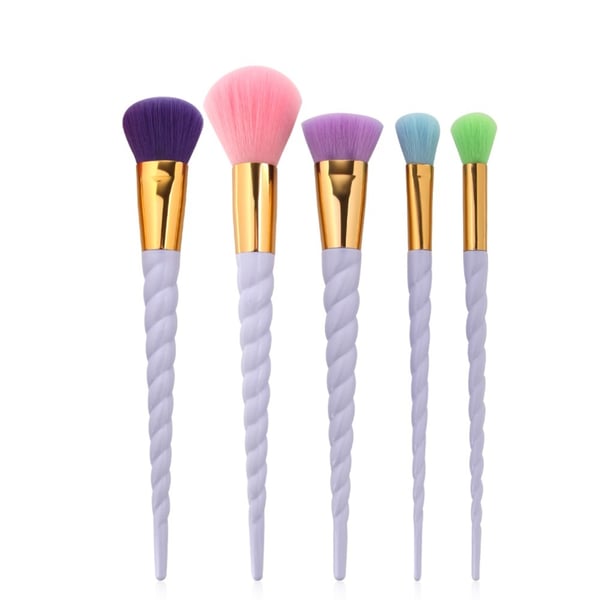 Farverige børster: 5 Unicorn Rainbow Makeup Brushes - Makeup Brushes