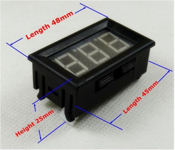 Amperemätare 10A DC med Digital blå display amp
