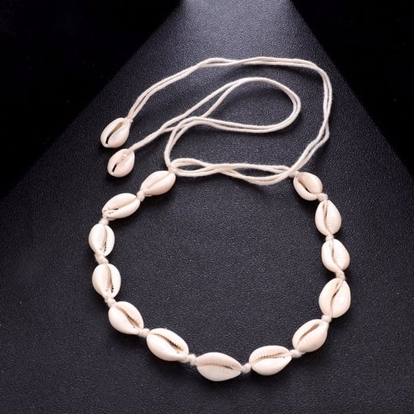 Choker med hvide muslinger - Hvid