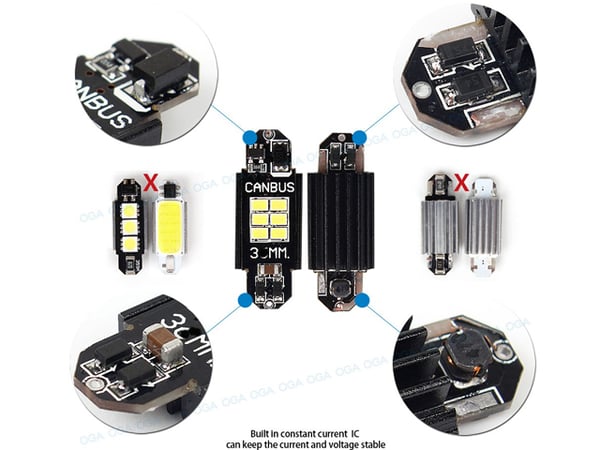Canbus C5W 31mm Led 6000K 31 mm 2 kpl pakkaus