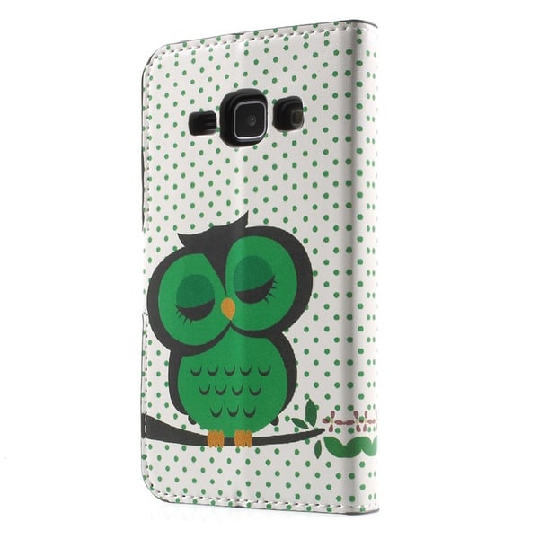 Samsung Galaxy J1 Lompakkokotelo Sleeping Owl