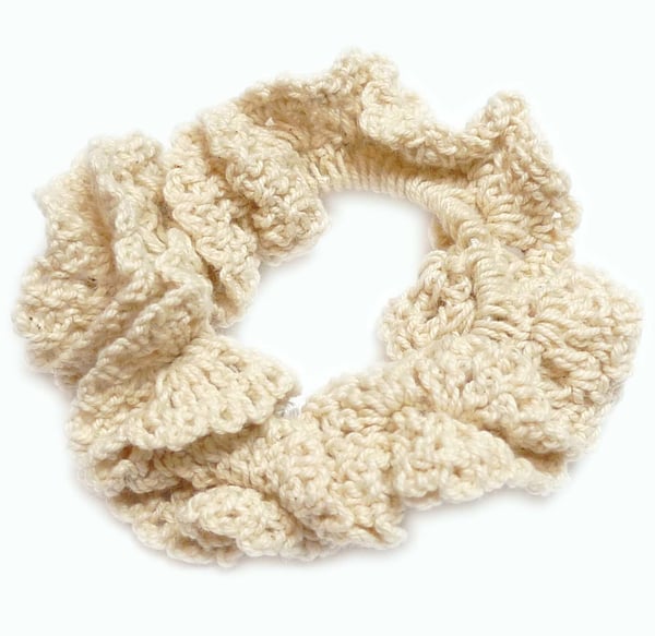 Virkad Hårsnodd Beige