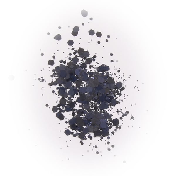 Negleglitter - Mix - Mørkeblått kull - 8ml - Glitter