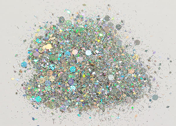 Negleglitter - Mix - Sølv lækker - 8ml - Glitter