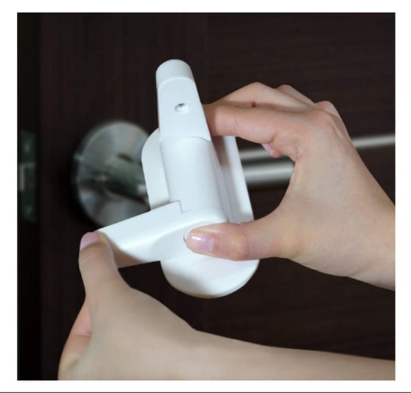 Dørstopper for Barn - Låser Håndtak / Dør - Sikkerhet - 2-Pack