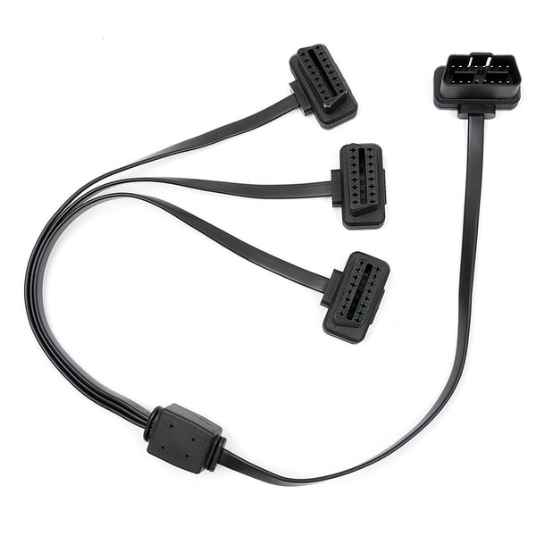 1x3 OBD2 OBDII Splitter forlængerkabel 1x han 3x hun