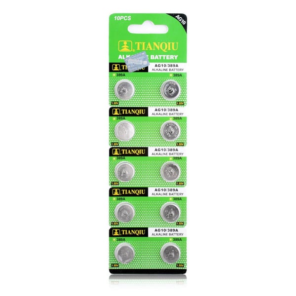 Alkaliske knapcellebatterier SR54 / V389 / AG10 Storpakke