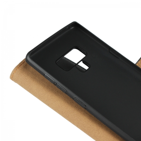 Plånboksfodral Äkta Skinn Samsung Note 9
