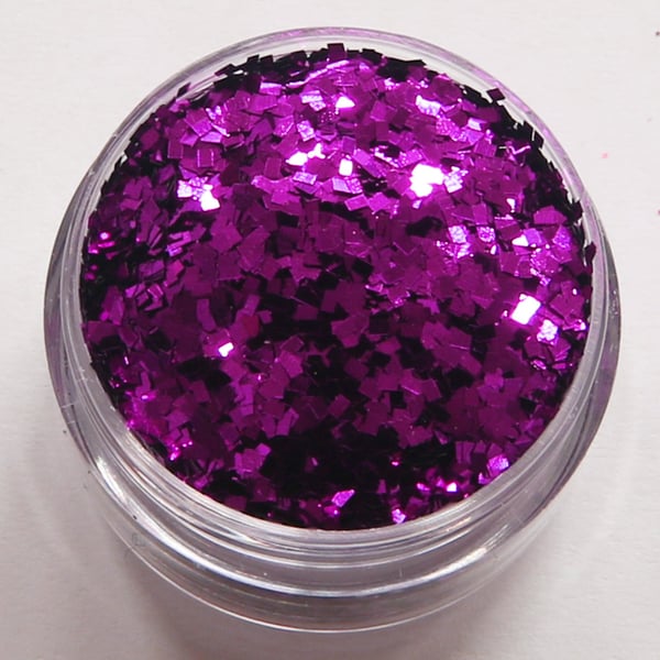 Negleglitter - Firkantet - Lilla - 8ml - Glitter