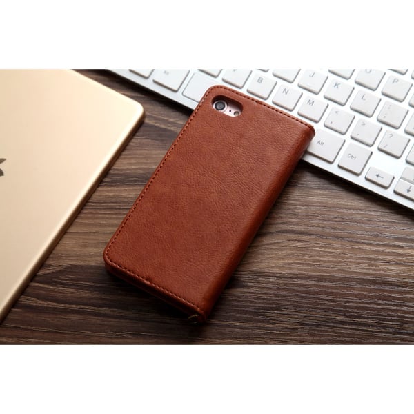 CMAI2 Litchi Lommebok - deksel til iPhone 7/8/SE (2020) - Brun