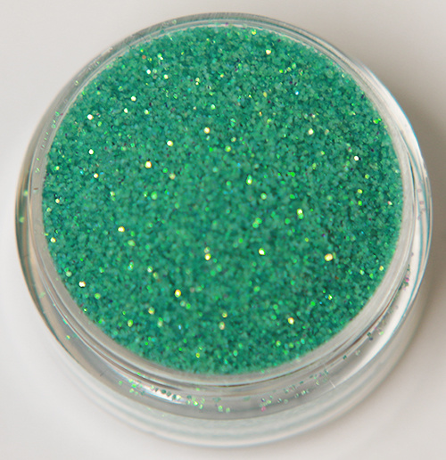 Negleglitter - Finkornet - Grønnblå - 8ml - Glitter