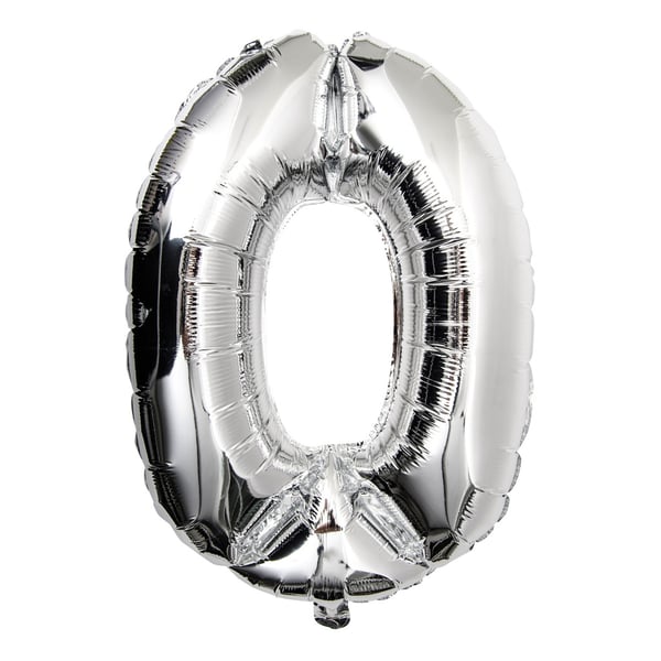 Ilmapallo Kuva 75cm hopea numero 7