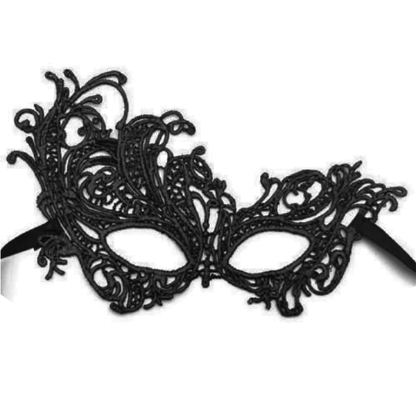 Maskeret maske - Øjenmaske - Ansigtsmaske - Sort