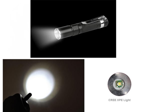 LED Mini ficklampa 1x XP-E LED 100 Lumen Zoom