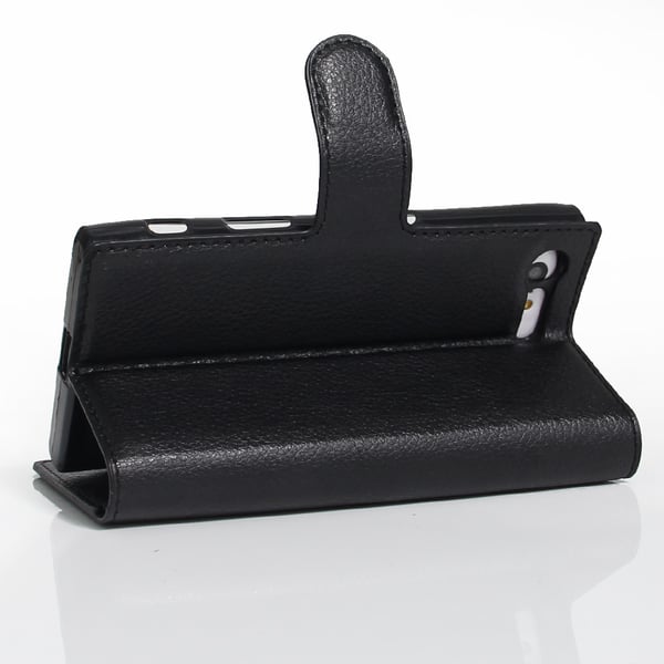 Xperia Z5 fodral plånbok leeche case svart