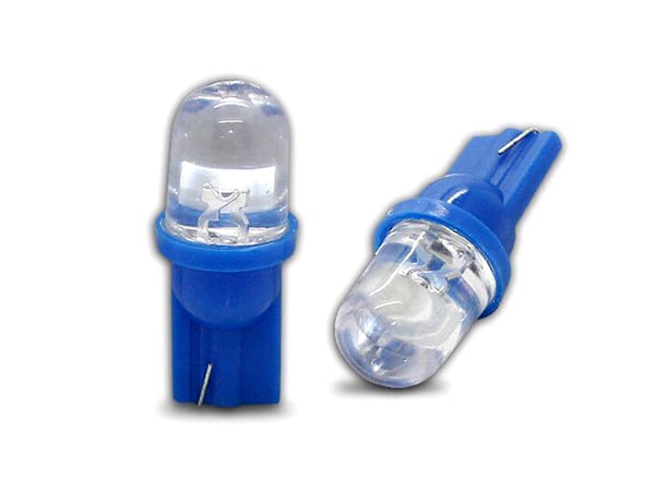 T10 w5w siniset LED-polttimot yhdellä Flux-sirulla, 12 V DC, 2 kpl pakkaus.