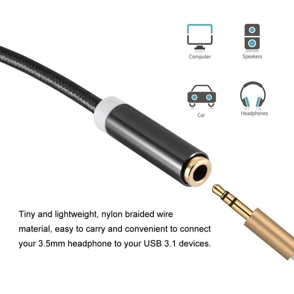 HAT PRINCE USB - C till 3.5mm Audio Adapter