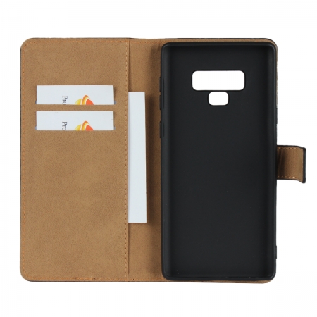 Plånboksfodral Äkta Skinn Samsung Note 9