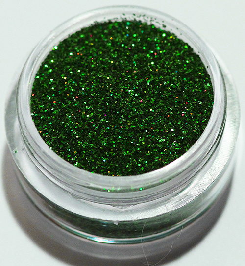 Negleglitter - Finkornet - Skogsgrønn - 8ml - Glitter