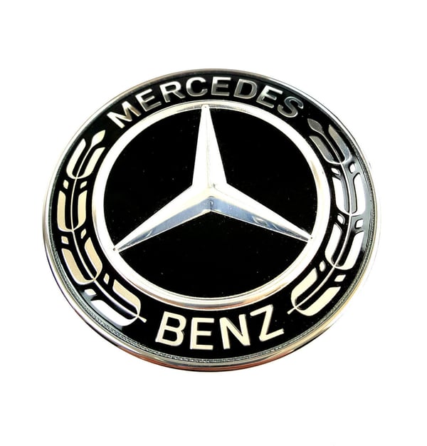 MERCEDES-BENZ 57mm litteä konepellin tunnus musta
