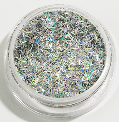 Negleglitter - Striper - Sølv - 8ml - Glitter