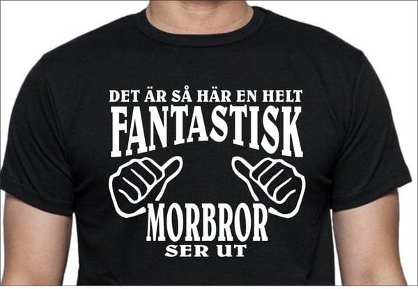 Svart T-shirt Det är så här en helt fantastisk Morbror ser ut