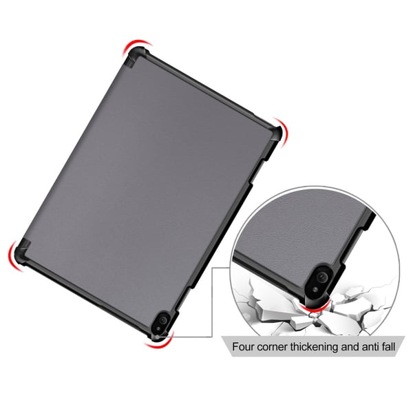 Tredobbelt standcover til Lenovo Tab P10 - Grå
