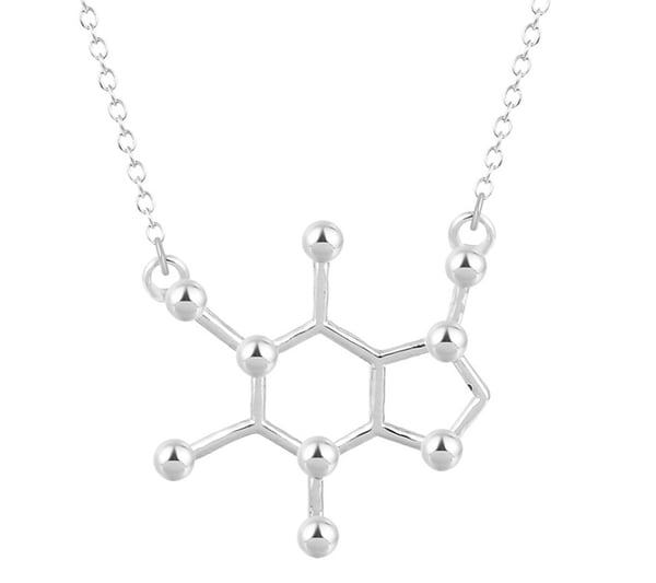 Halsband  KOFFEIN Molekyl Kemi Symbol